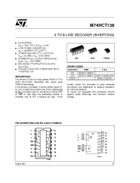 Datasheet M74HCT138 manufacturer STMicroelectronics